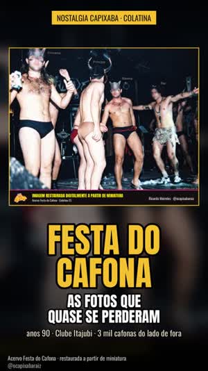 Capa do vídeo sobre a Festa do Cafona